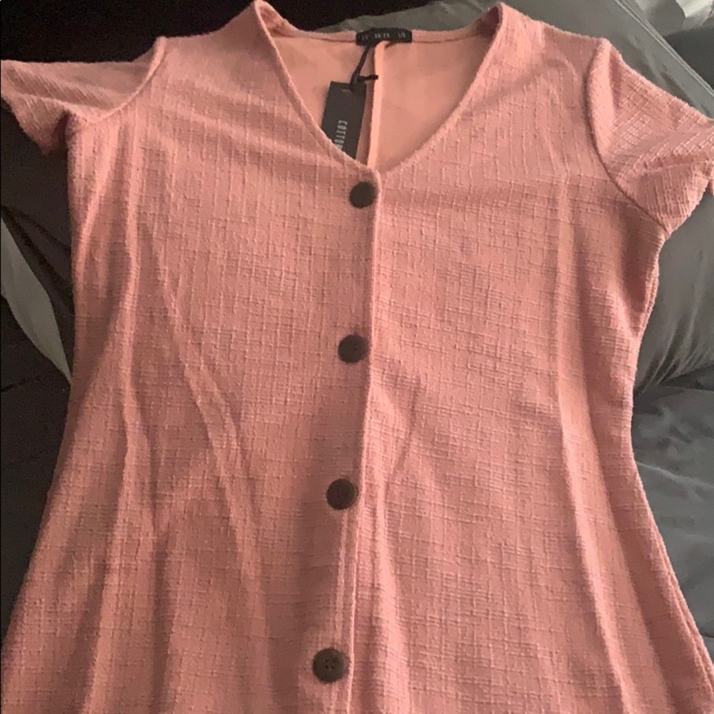 Pink cottonon dress size large